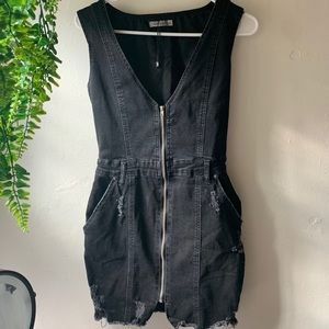*NEVER WORN* CARMAR denim stone wash zip dress